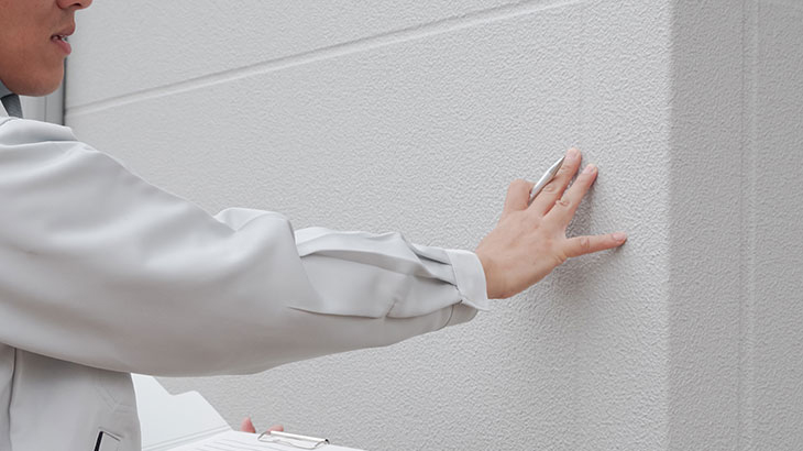 触れると白い粉がつく