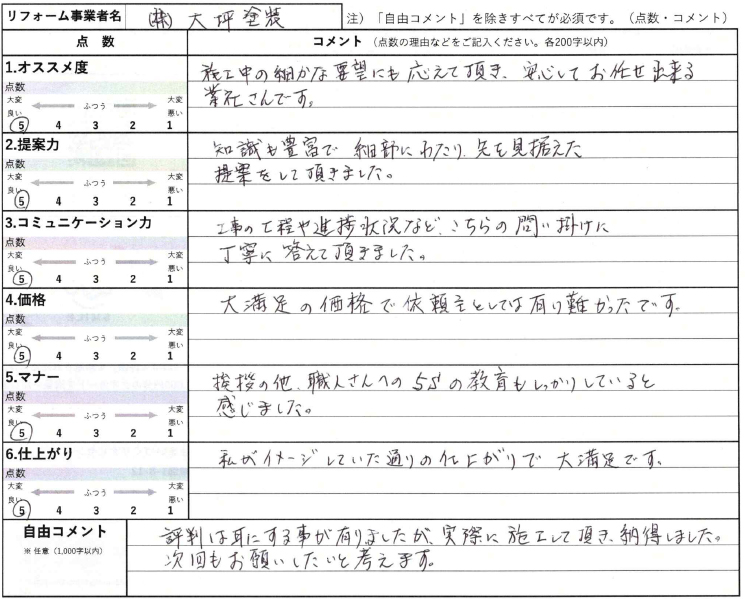 お客様の声