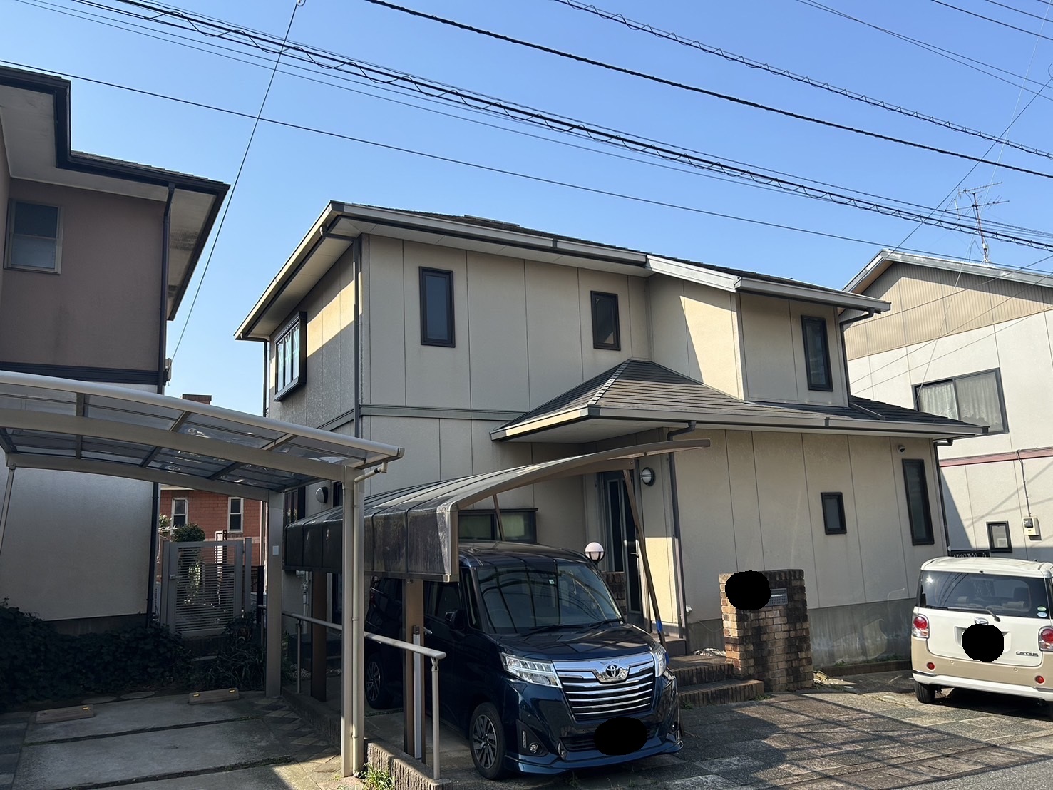 君津市　積水ハウス　塗り替えでツートンカラーに！