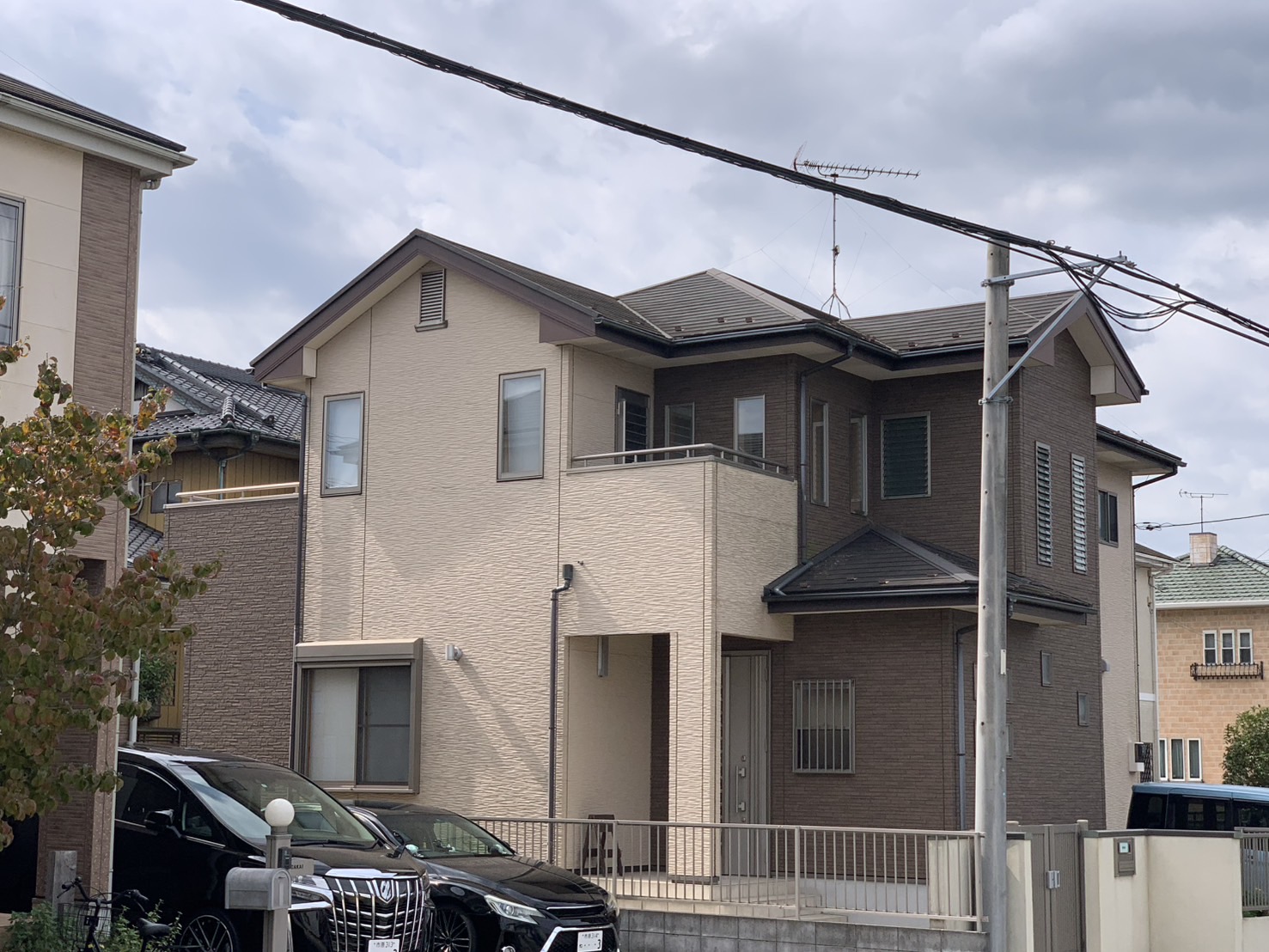 市原市　縦のツートンカラー　初めての外壁塗装